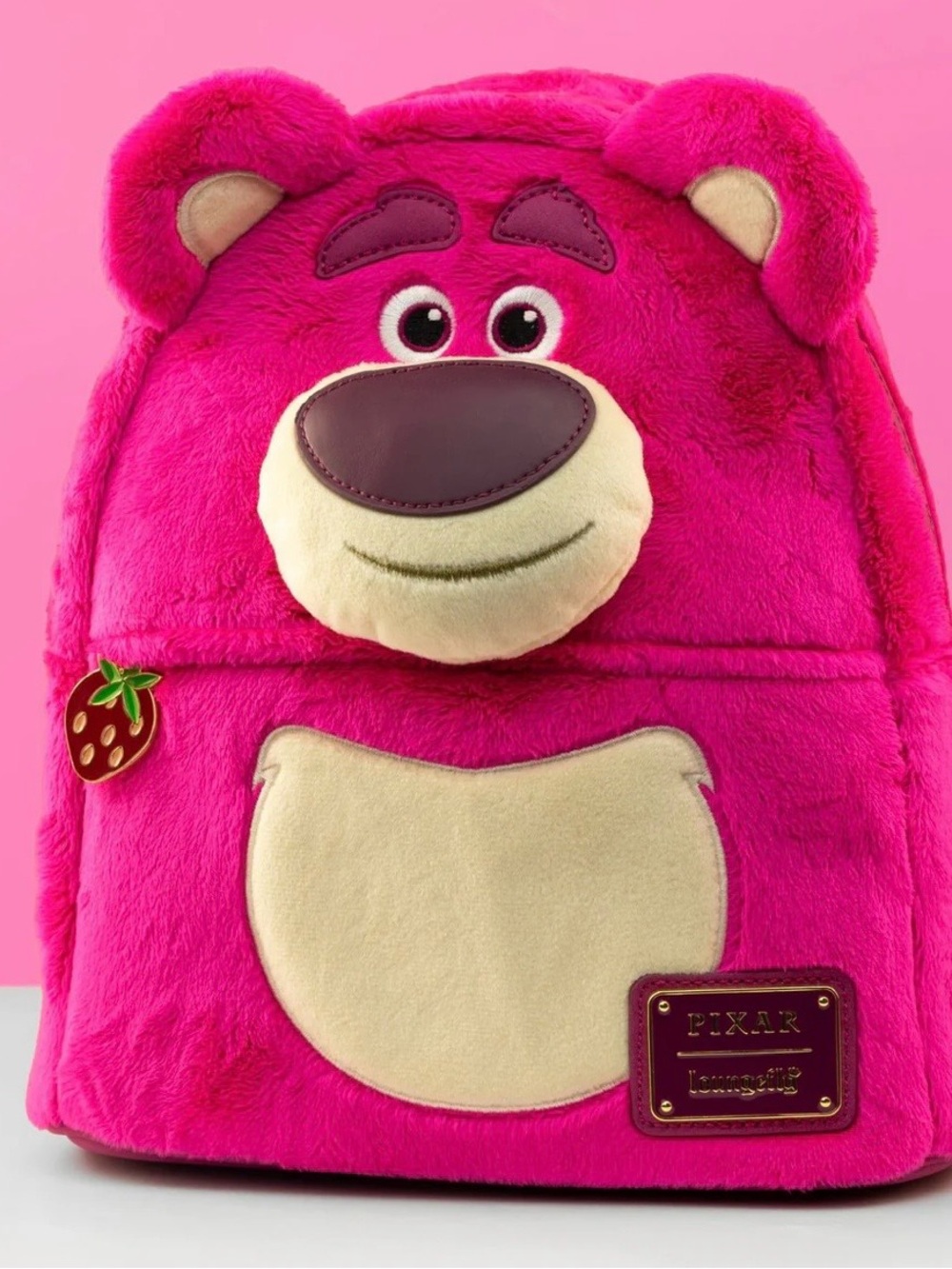 Loungefly x Disney Pixar Toy Story Lotso Sherpa Mini Backpack